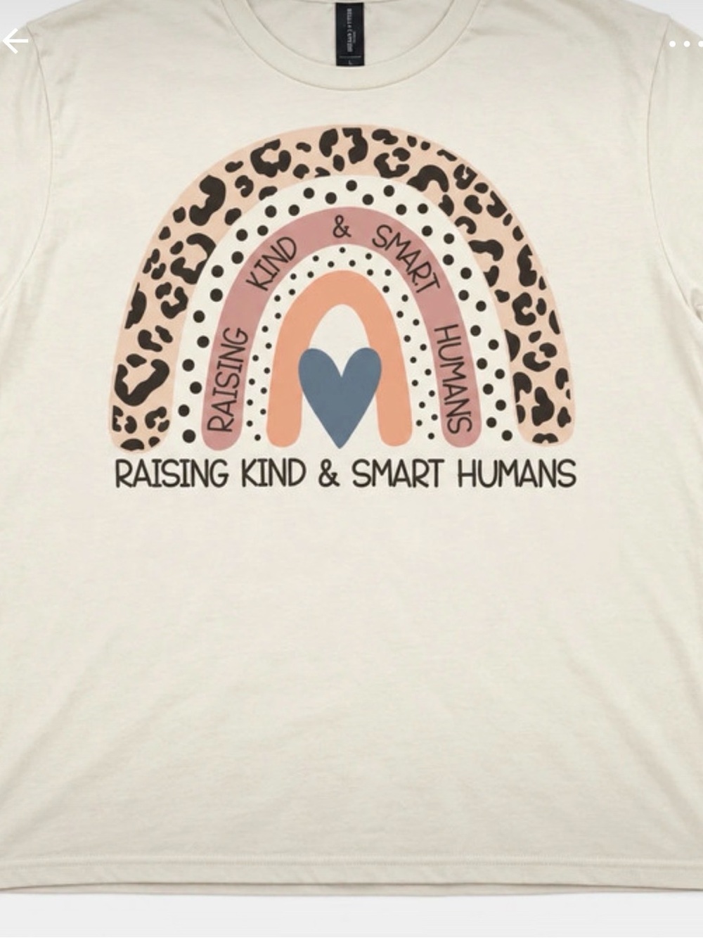 Raising Kind & Smart Humans Rainbow Tee - Cream